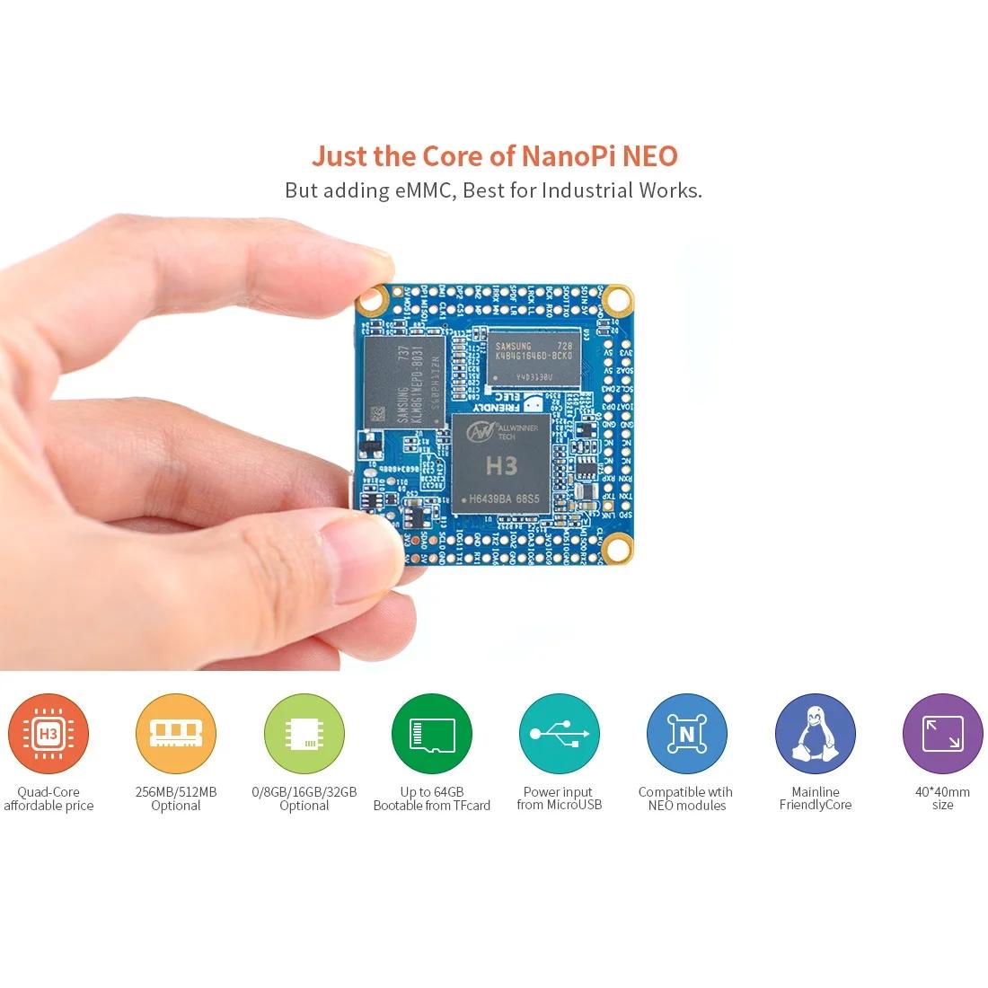 NanoPi Neo Core LTS  H3  Cortex-A7  1.2GHz,OpenWRT,   Ϻ DietPi Kali, 256M DDR RAM, 4G eMMC